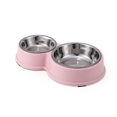 China Hot Selling Amazon Automatic Stainless Steel Double Dog Bowl for sale