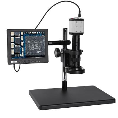 China Digital Stereo Microscope 1080P USB CVBS VGA Camera+180X Industrial C-mount lens+Metal bracket+56 LED light +8 inch LCD OSL-531 for sale