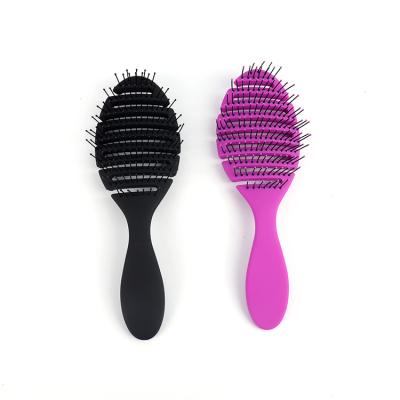 China Nylon Hairbrush Modern Plastic Bristle Comb Massage Scalp Comb Women Hairdressing Styling Tool Curly Hair Brush for sale