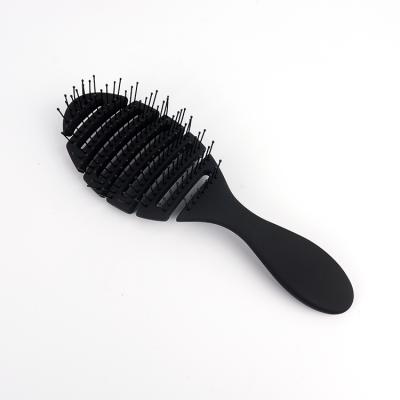 China Modern Custom Logo Woman Wave Plastic Nylon Straighten Scalp Massage Hair Brush Curly Wet Curve Hair Brush for sale