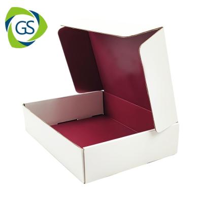 China Recycled Materials High Quality Corrugated Cardboard Boxes Mailer Paper Box Corrugated White Panel Single Ivory Coated Box For Gift for sale