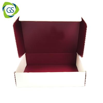 China Recycled Materials High Quality Corrugated Cardboard Boxes Mailer Paper Box Corrugated White Panel Single Ivory Coated Box For Gift for sale