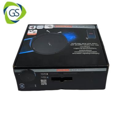 China Recyclable Handmade Black Corrugated Display Box Kraft Paper Box Soft Touch Counter Film Coated Paper Box For Floor Mopping Robot for sale