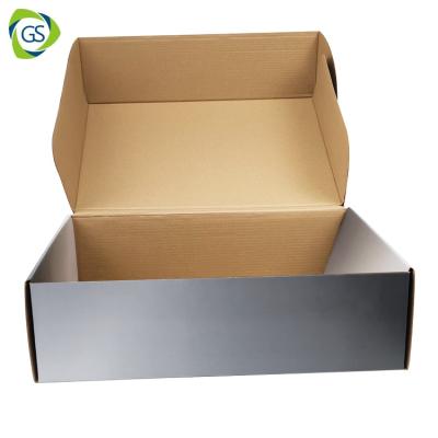 China Cheap Custom Paper Box Recyclable Lash Boxes Gray Corrugated Cardboard Box Corrugated Envio Colis Commerc De White for sale