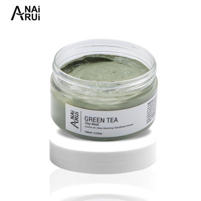 China Acne Treatment Private Label Skin Care Product Green Tea Clay Mask For Oil Controlling Deep Cleansing And Blackhead Removal for sale