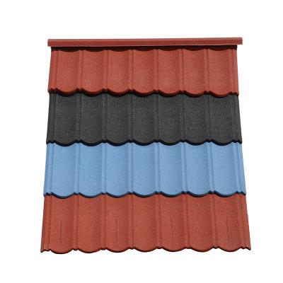 China Modern Bond Roof Tile Colorful Stone Coated Roofing Tiles For Africa Galvalume Steel Plate Metal Roofing Tile for sale