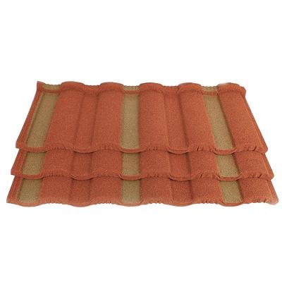 China Modern Factory Wholesale Price Types More Building Materials Stone Roofing Tile Shingle Coated Steel Tile For House for sale