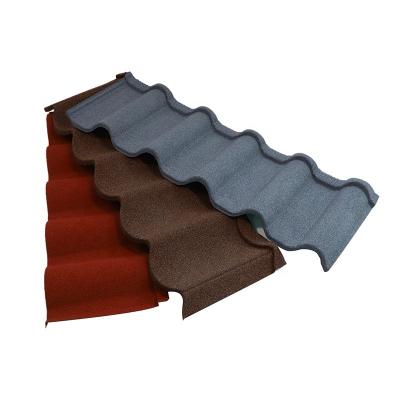 China Traditional Waterproof Galvanized Aluminum Coated Zinc Stone Metal Coated Steel Roofing Roof Tile for sale