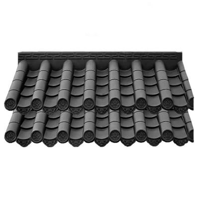 China Environmental friendly roofing sheets with circular ridge cap roof tile stone cladding accessories ess roof tile for sale