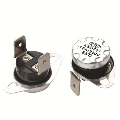 China Hotel 125V 16A N.O N.C KSD301 Bimetal Thermal Action Thermostat Cutout Switch Thermostat for sale