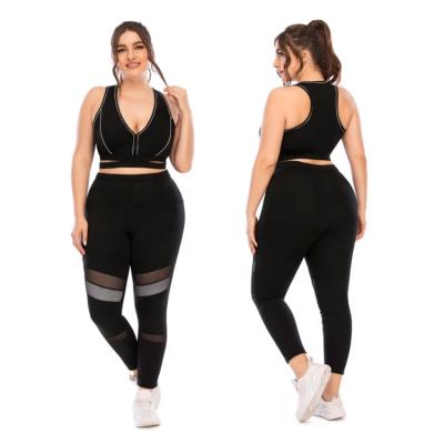 China Wholesale Black Line QUICK DRY Bra Running Gym Pants Plus Size Clothes Sets Women Yoga Sets 2 Pieces for sale