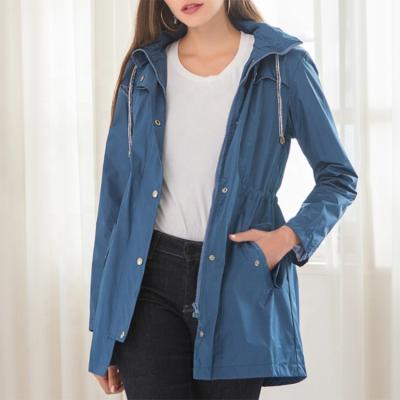 China Outdoor Anti-Wrinkle Rise Jacket For Women Casual Hooded Winter Ditch Coat Women's Jacket Paragraph for sale