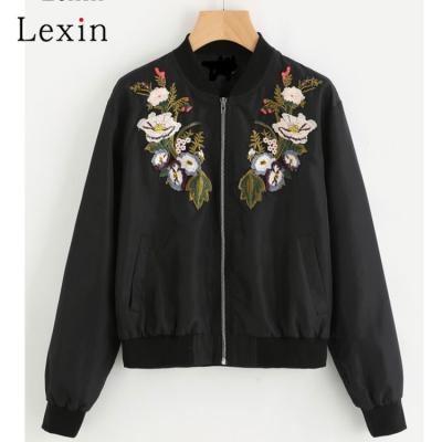 China Sustainable Fashion Polyester Autumn Winter Woman Custom Printing Jacket for sale