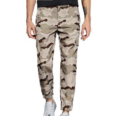 China Anti-Wrinkle Logo Casual Fashion Streetwear Men Custom Camouflage Print Flap Pocket Cargo Pants Trousers Camouflage High Waist Printed Trousers for sale