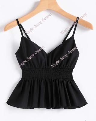 China Women Soft Solid Bubbled Cami Top for sale