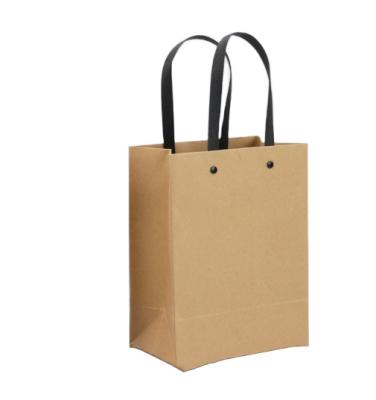 China Recycled Materials Wholesale Custom Brown Kraft White Craft Gift Paper Bags With Handle for sale