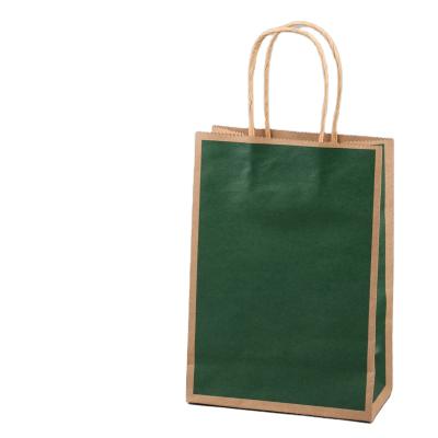 China Recycled Materials Logo Custom Paper Kraft Paper Shopping Packaging Bag With Handle for sale