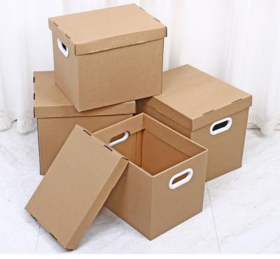 China Recycled Materials Premium Branded Move Hard Resistant Cardboard Square Mailing Cardboard Corrugated Large Moving Paper Boxes for sale