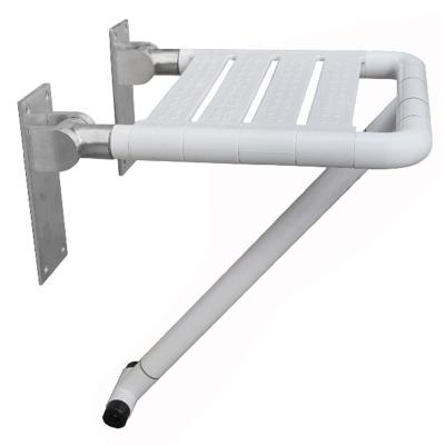 China Modern Wall Mounted Stainless Steel Nylon ABS Folding Bathroom Shower Seat for sale