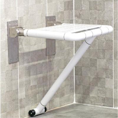 China Wall Mounted Stainless Steel Nylon Durable ABS Shower Seat Folding Shower Chair for sale