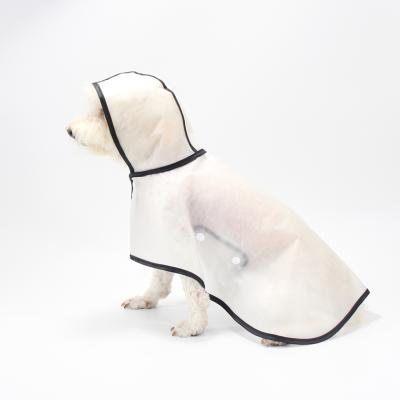 China Sustainable Manufacturer Custom Transparent PVC Dog Clothes Pet Dog Accessory Outdoor Raincoat for sale