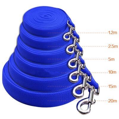 China 1.2m 2.5m 3m 5m 6m 10m15m durable 20m dog leash rope hot sale strong nylon dog leash DETACHED dog leash rope for sale