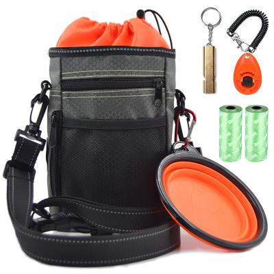 China Durable OEM Eeasy Carry Custom Adjustable Dog Walking Bag With Poop Bag Holder Waterproof Dog Treat Bag Training Pouch for sale