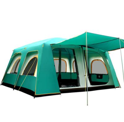 China Extended Type 8-12 Person Two Person Double Layers Rainproof Large Bedrooms Rainproof Waterproof Family Camping Tents for sale