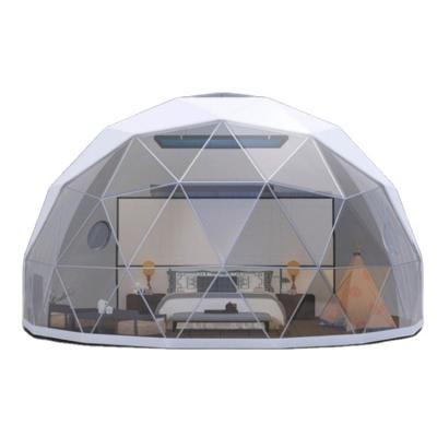 China Tube Type Tent Stake Luxury Hotel Camping Tents Resort Glamping Dome House Waterproof Inflatable Clear Geodesic Tent for sale