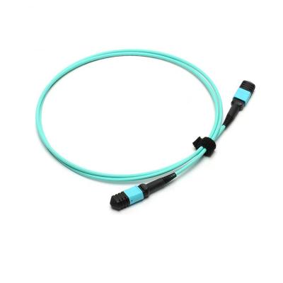 China FTTX 10GB 12 core multimode om5 om3 mpo fiber optic patch cord for data center for sale