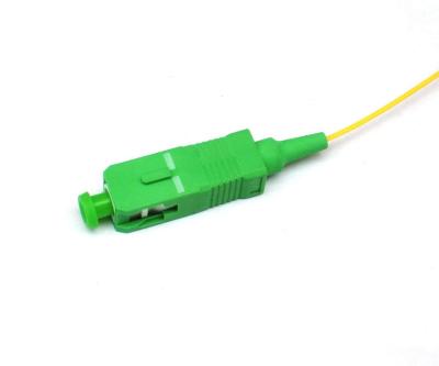 China Telecommunication 1M SC fc/pc 0.9mm SM sx LSZH fiber optic pigtail for sale