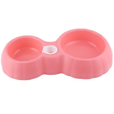 China Dogs pet bowl with automatic water dispenser that can be inserted into a water bottle for drinking and eating for sale