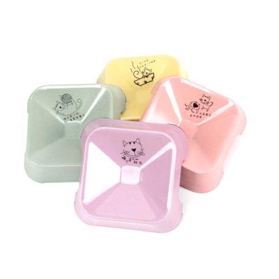 China Viable Wholesale Products Raised Slow Natural Bamboo Fiber Non-Slip Safety Durable Dog Driver Pet Bowl for sale