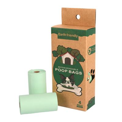 China New Pet Supplies PLA Solid Color Biodegradable Compostable Portable Pet Poop Bags Sustainable Pet Poop Bag for sale