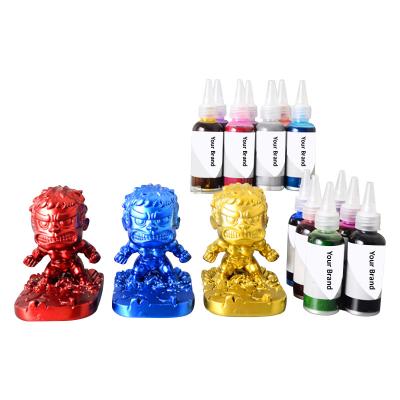 China Airbrush Model Coloring Metallic Effect Plating Color Acrylic Spray Paint For Airbrush 60ml/100ml for sale