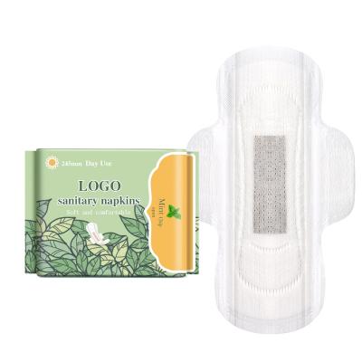 China Brands Breathable High Quality Female Sanitary Pad Organic Cotton Sanitary Napkins Anti Leakage for sale