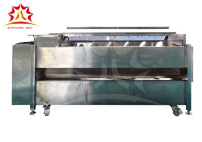 China Industrial Automatic Carrot Potato Brush Washing And Peeling Machine for sale