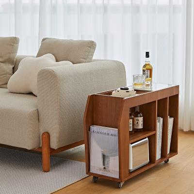 China Stylish Modern Chinese Sofa Coffee Table And End Table Set With Bookcase On Wheels For Living Room for sale