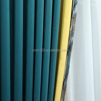 China High Breathable Wholesale Shading Polyester Velvet Chenille Curtains Living Room Curtains Fabric for sale