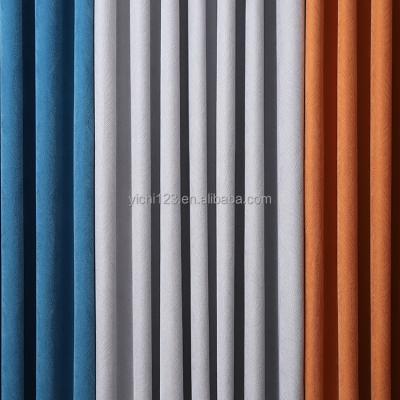 China Breathable Sound Proof Single Chenille Blackout Curtain Chenille Microfiber Fabric For Living Room for sale