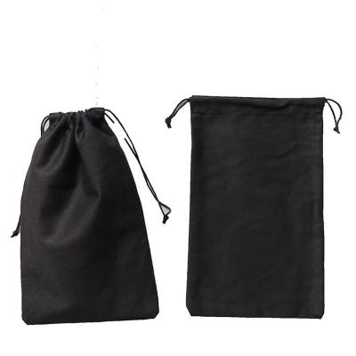 China Other Wide Varieties Black Non Woven Fashion Cotton Canvas Clear Drawstring Bag for sale