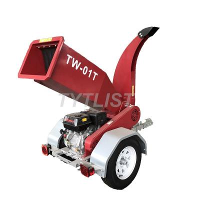 China Hot Selling Factory Gasoline Engine Wood Chipper On Trailer for sale