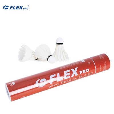 China Hot Sale FLEXPRO FB-998 Badminton Shuttlecock Duck Feather Shuttlecock OEM Softwood + PU Leather for sale