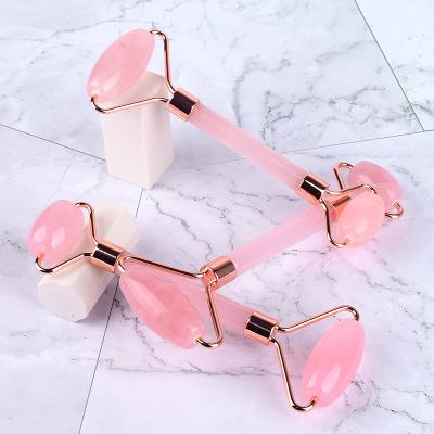 China Natural Pink Gua Sha Guasha Tip Crystal Jade Stone Roller Scraping Plate Beauty and Personal Care Tool Massage Scraping Board Set for Face Massage for sale