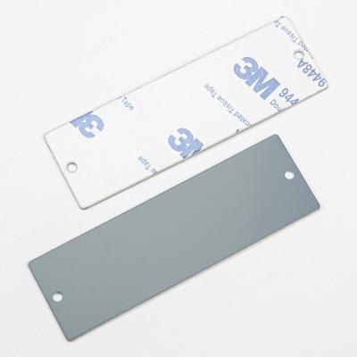 China Custom Stamping Blank Aluminum Europe Nameplate Metal Name Tag Sticker for sale