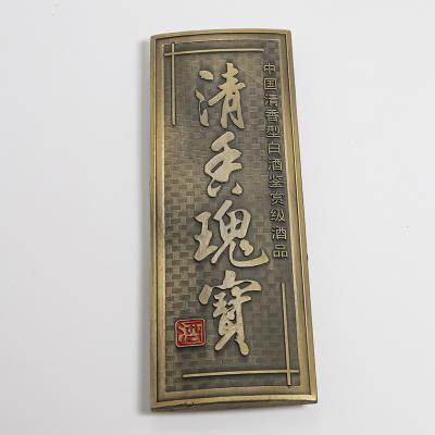 China Europe custom plating and painting blank nameplate zinc alloy metal nameplate tag for sale