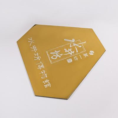 China Stainless Steel Logo Blank Nameplate Engraved Europe Metal Plates High Quality Plating for sale