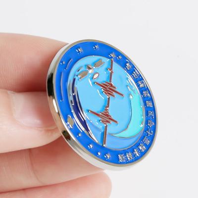 China high quality custom zinc alloy 3D metal plated and paint 3D LOGO Name Badge for sale