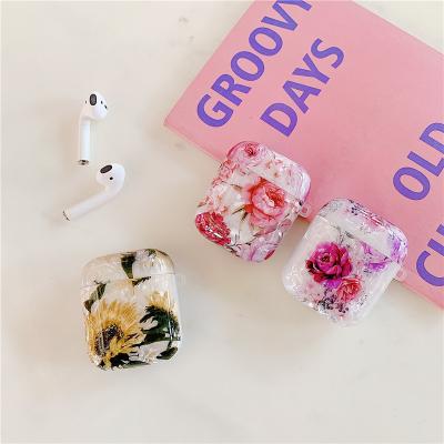 China Shiny Seashell Marble Sunflower Rose Shockproof IMD Shockproof Case For Airpods pro 2022 for sale