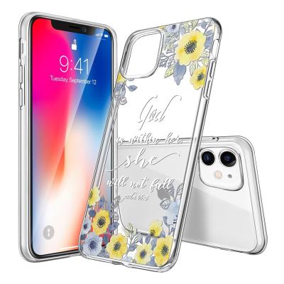 China Ultra Thin Transparent Customized Shockproof TPU Flower UV Printing Case For iPhone 13 Pro Max for sale